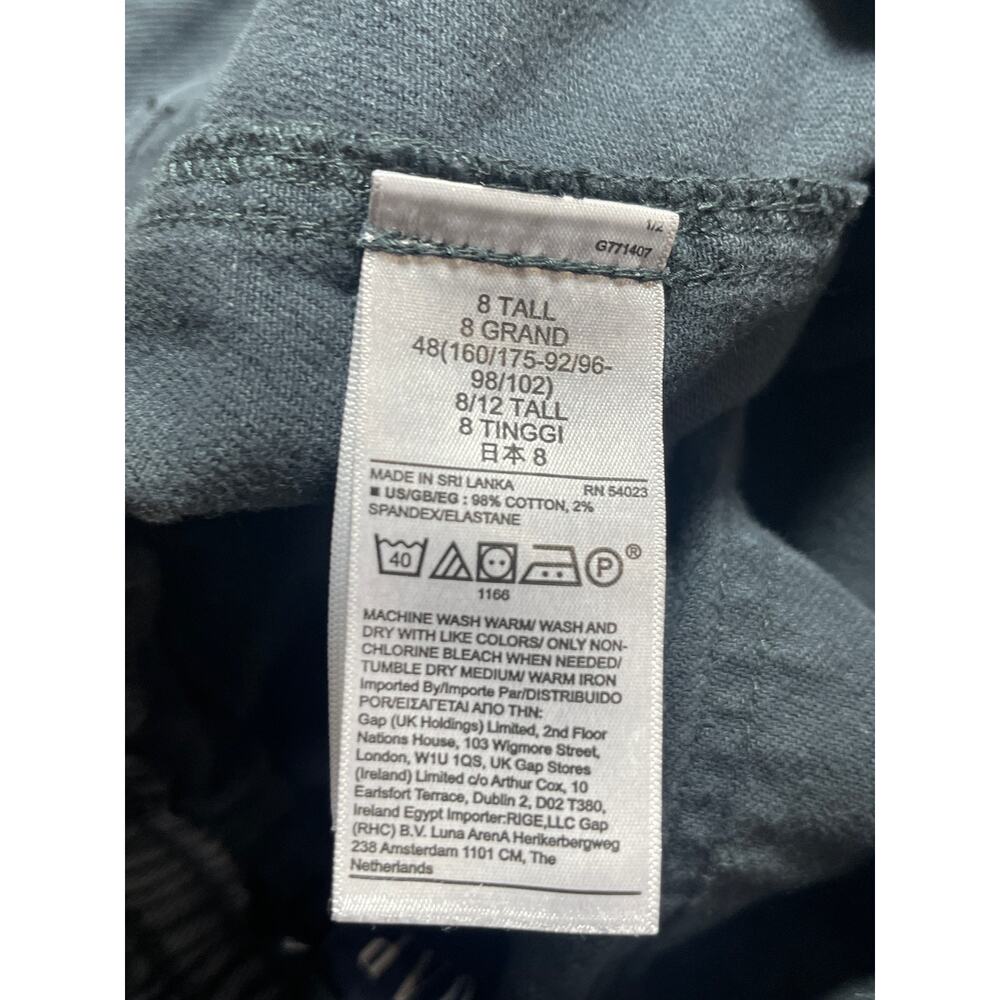 Gap Women's Black High Waisted Straight Leg Carpenter Trousers Pants Size 8 Tall - Picture 4 of 4